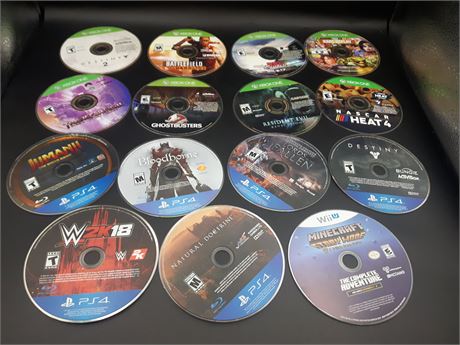 COLLECTION OF PS4 / XBOX ONE / WII-U GAMES - DISC ONLY