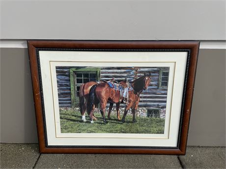 42”x33” FRAMED HORSE PRINT