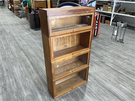 VINTAGE BARRISTERS 4 PCE BOOKCASE W/GLASS (64” tall)
