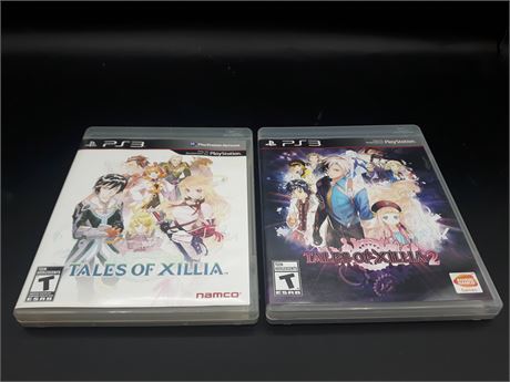 TALES OF XILLIA 1 & 2 - VERY GOOD CONDITION - PS3