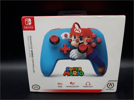 SEALED - ENHANCED WIRED CONTROLLER - SUPER MARIO EDITION - SWITCH