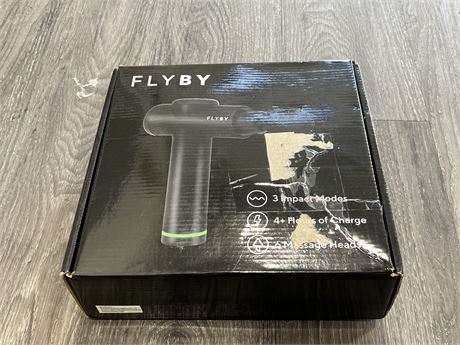 FLYBY FITNESS MASSAGER GUN IN BOX