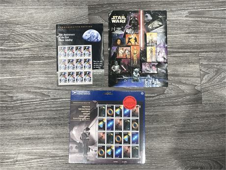 STARWARS / NEIL ARMSTRONG & EDWIN POWELL HUBBLE STAMPS
