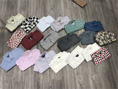 19 MENS COLLARED SHIRTS - EXCELLENT CONDITION