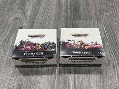 2 SEALED WARHAMMER CHAMPIONS SAVAGERY 24 BOOSTER PACK SETS