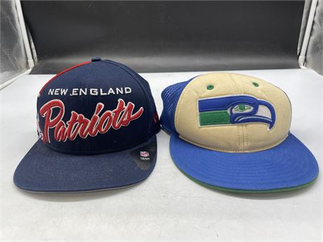 NEW ENGLAND PATRIOTS AND SEATTLE SEAHAWKS HAT