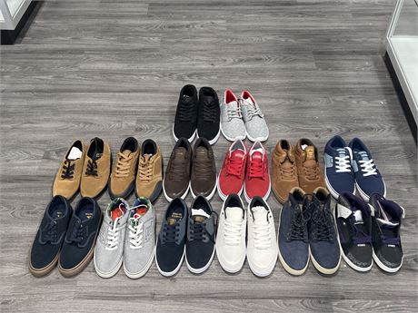 14 BRAND NEW PAIRS OF ETNIES & EMERICA SHOES (APPROX SIZE MENS 9-9.5)