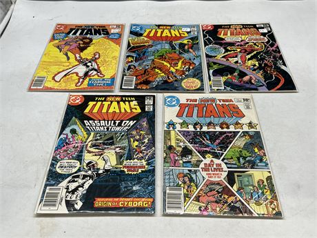 5 EARLY THE NEW TEEN TITANS COMICS