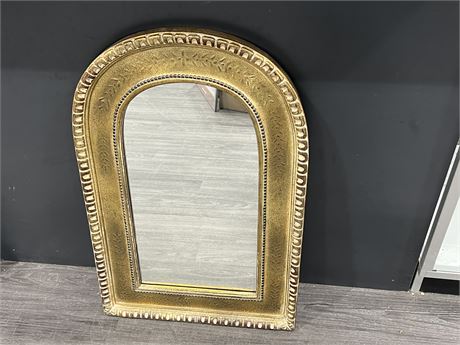 GOLD FRAMED CATHEDRAL MIRROR - 31”x21”