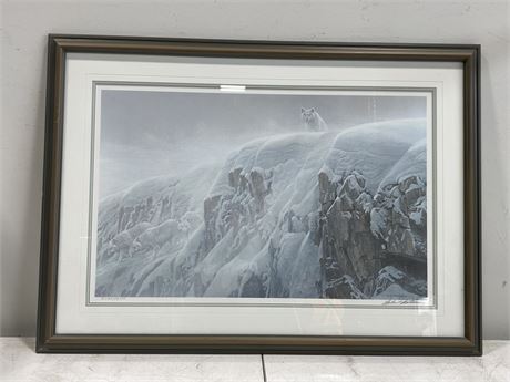LIMITED EDITION SIGNED & NUMBERED ROBERT BATEMAN PRINT - ARCTIC CLIFF (43”X31”)