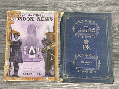 1953 CORONATION BOOK + 1952 THE LONDON ILLUSTRATED NEWS BOOK