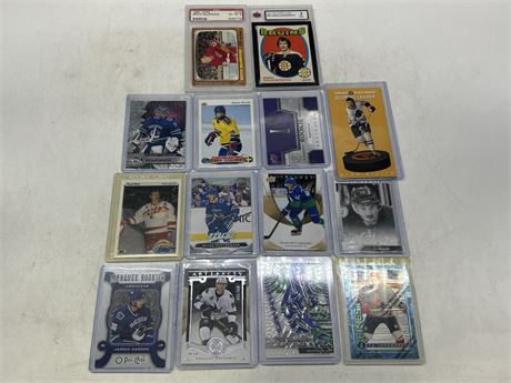 LOT OF CANUCKS CARDS + 2 GRADED CARDS