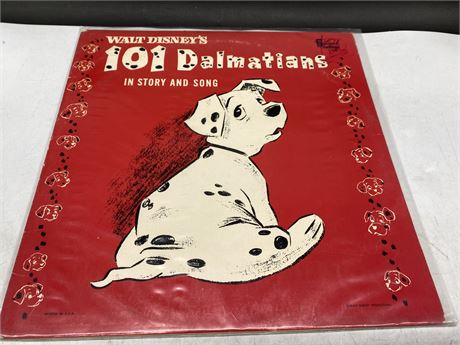 WALT DISNEY - 101 DALMATIANS IN STORY AND SONG - (VG+) (SLIGHTLY SCRATCHED)