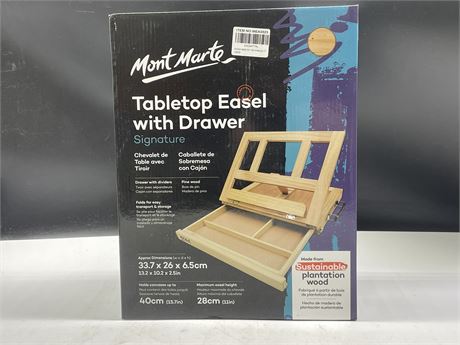 MONT MARTE TABLETOP EASEL WITH DRAWER