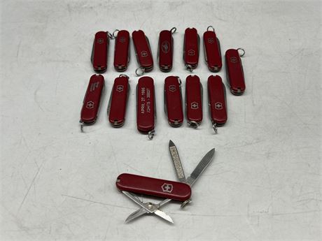 14 SWISS ARMY KNIVES