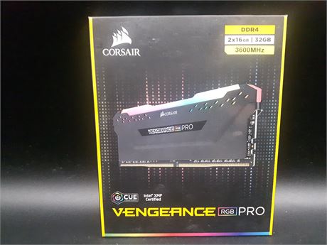 SEALED - RAM CORSAIR VENGEANCE RGB PRO 32GB (2x16GB) DDR4 3600