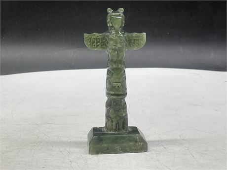 SMALL CARVED JADE TOTEM (4”)