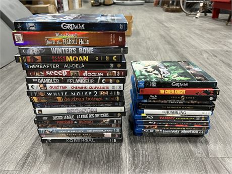 LOT OF MISC DVDS & BLU RAYS