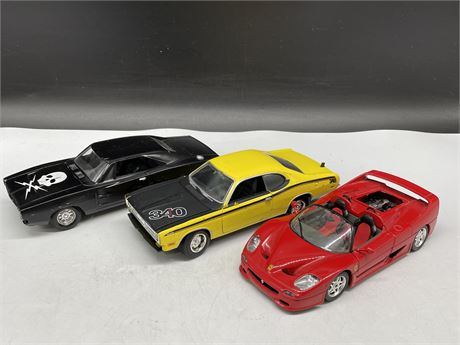 3 1/24 SCALE DIE-CAST CARS