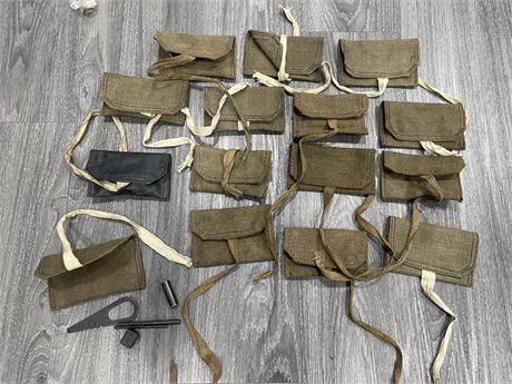 RUSSIAN MILITARY PISTOL CLEANING KITS + EMPTY POUCHES