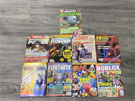 LOT OF VIDEO GAME MAGAZINES & GAMES