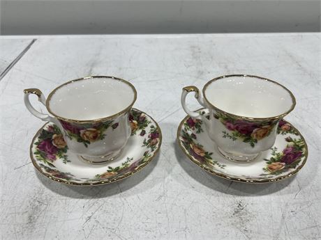 2 NEW CONDITION ROYAL ALBERT CUP / SAUCER SETS