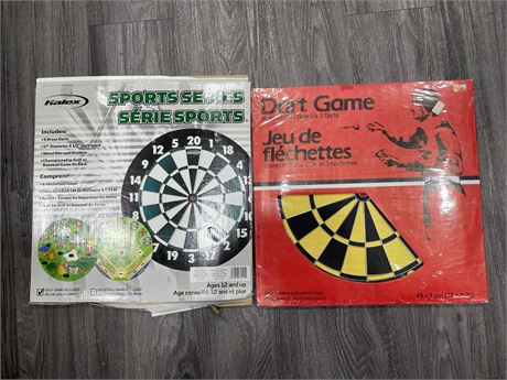 2 NEW DART BOARDS WITH DARTS