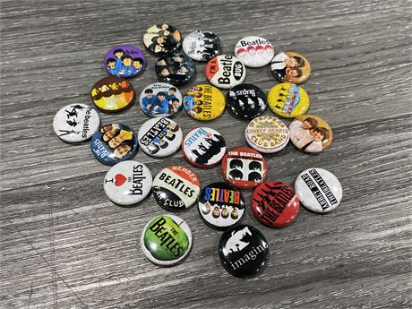 26 BEATLES PINS (Small pins)