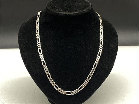 925 STERLING MENS FIGARO LINK CHAIN (20”)