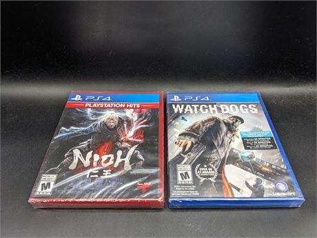 SEALED - NIOH & WATCH DOGS - PS4