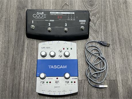 MARSHALL CODE FOOT CONTROLLER + TASCAM US-122 AUDIO INTERFACE
