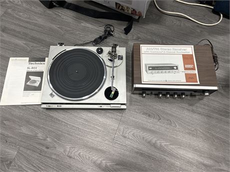 TECHNICS TURNTABLE & REALISTIC AM/FM STEREO RECEIVER