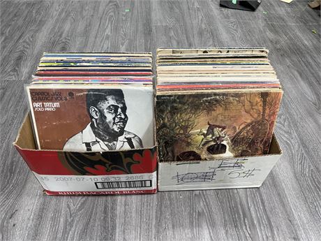 2 BOXES OF SCRATCHED RECORDS