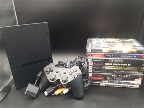PLAYSTATION 2 SLIM CONSOLE WITH GAMES - VERY GOOD CONDITION