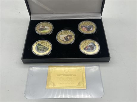 24K GOLD PLATED STAR WARS COLLECTORS COINS