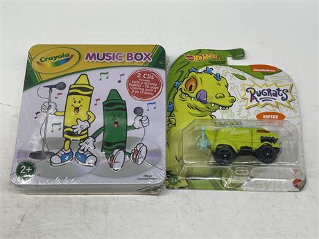 SEALED CRAYOLA MUSICBOX + IN PACKAGE RUGRATS HOTWHEELS