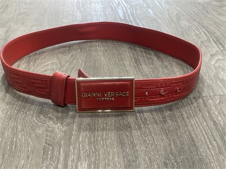 GIANNI VERCANCE LEATHER BELT SIZE 36 DCCD104 DNA8T (AUTHENTICITY UNKOWN)