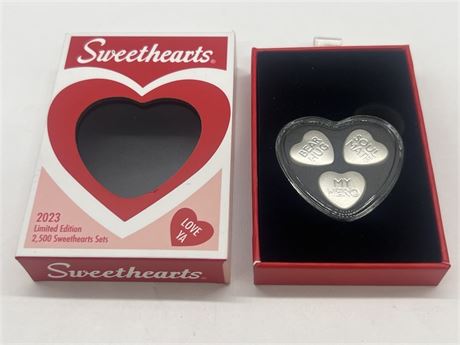 30 GRAMS 999 FINE SILVER SWEETHEARTS SET - LIMITED EDITION