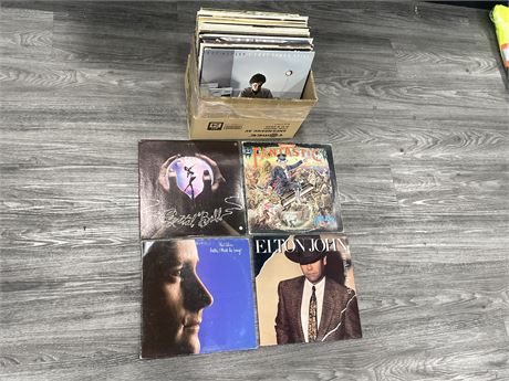 BOX OF RECORDS - MOST ARE IN EXCELLENT CONDITION