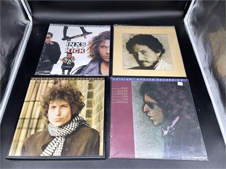 4 MOBILE FIDELITY SOUND LAB RECORDS (BLOOD ON TRACKS IS NEW - ALL ARE SLE #’d)