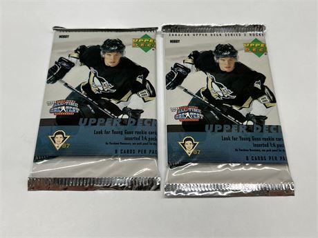 2 SEALED PACKS 2005/06 UD SERIES 2 NHL PACKS - OVECHKIN ROOKIE YEAR