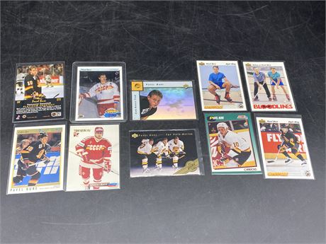 10 PAVEL BURE CARDS (Including rookies)