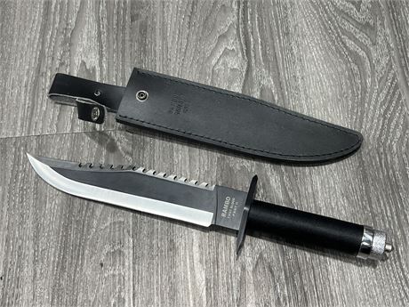 RAMBO FIRST BLOOD PART 2 STAINLESS STEEL KNIFE W/SHEATH (16”)