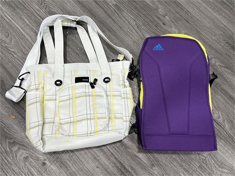 ADIDAS BACKPACK & HURLEY CARRY BAG - GOOD CONDITION