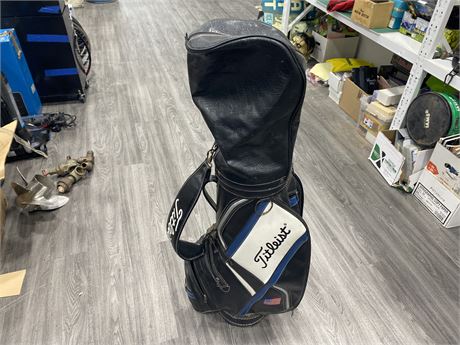 TITLIEST LEATHER GOLF BAG