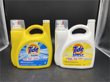 2 NEW TIDE LAUNDRY DETERGENT (8 LITRES TOTAL)