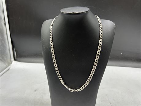 THICK 925 SILVER CHAIN - LINK NEEDS WORK (21.5”)