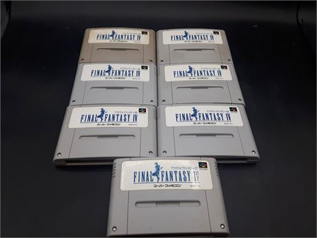 COLLECTION OF FINAL FANTASY IV SUPER FAMICOM GAMES - VERY GOOD CONDITION
