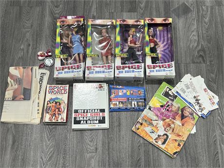 LOT OF 1990s SPICE GIRLS COLLECTABLES