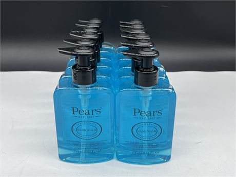 12 BOTTLES OF PEARS HAND WASH W/ MINT EXTRACT - 250ML BOTTLES